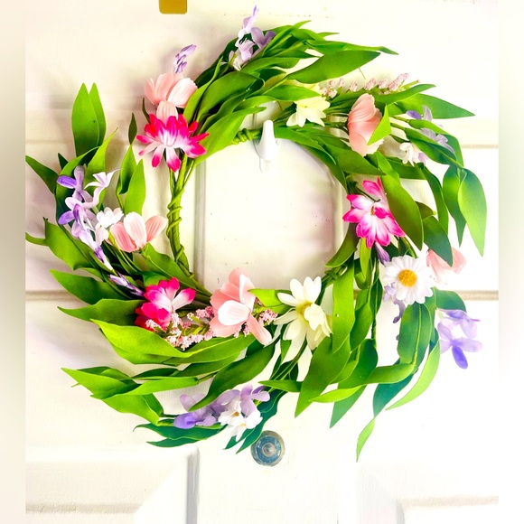 *Spring Festival Flower & Herb Candle Ring - Picture 1 of 12